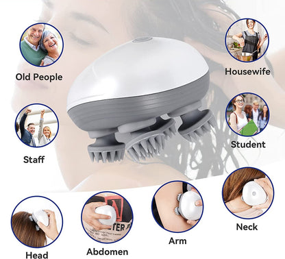 Waterproof Rechargeable Head Massager